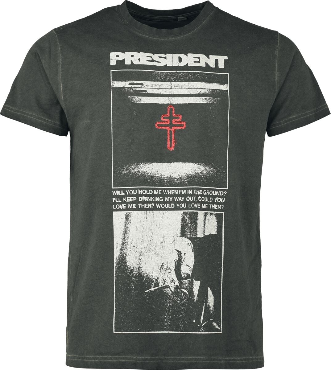 Levně President Rage Tričko antracitová
