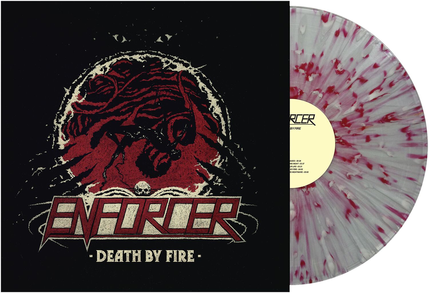 Image of Enforcer Death by fire LP splattered