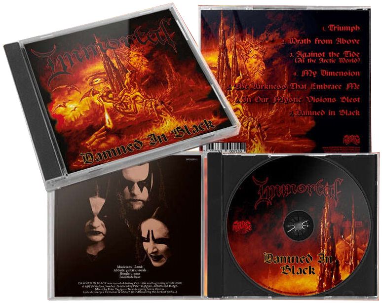 Image of Immortal Damned In Black CD Standard