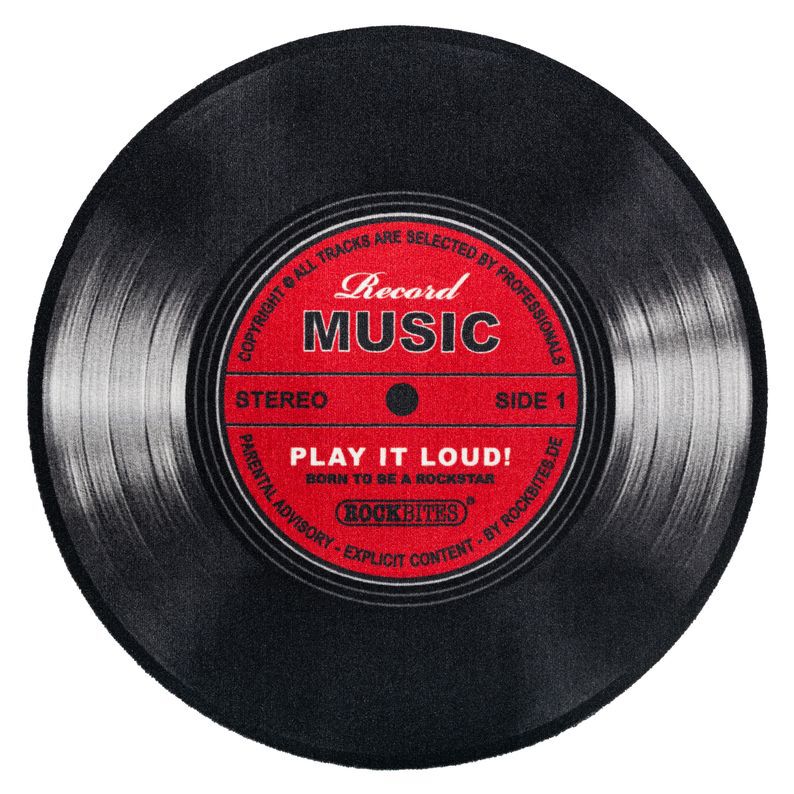 Tapis de Record Music - - pour Unisexe - noir/rouge