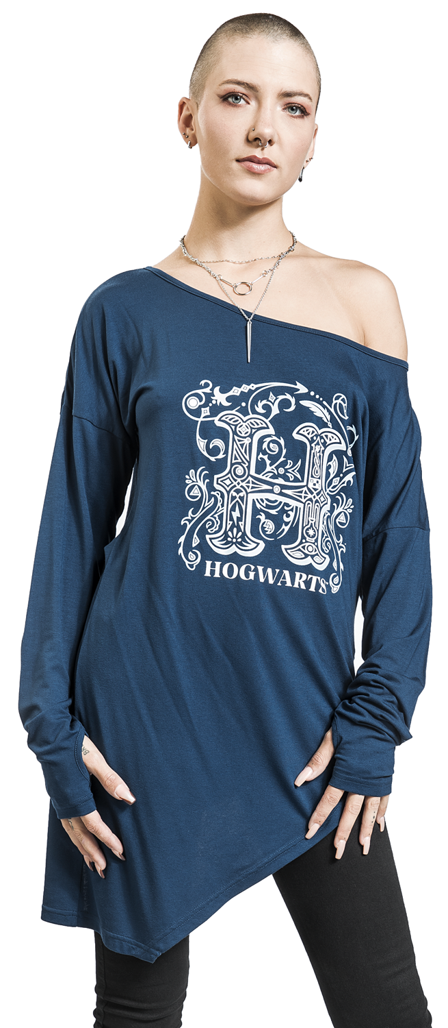 Harry Potter Hogwarts Langarmshirt blau