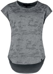 T-Shirt mit Camouflage Print, Black Premium by EMP, T-Shirt