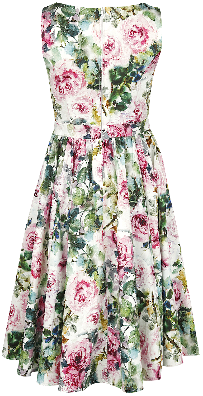 H&R London - Rockabilly Kleid knielang - Alari Floral Swing Dress - XS bis 3XL - für Damen - Größe S - multicolor