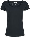 Cut-Out-Lace-Shirt, Black Premium by EMP, T-Shirt