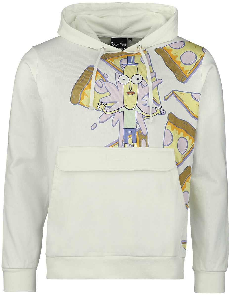 Rick And Morty Pizza Party Kapuzenpullover weiß in M
