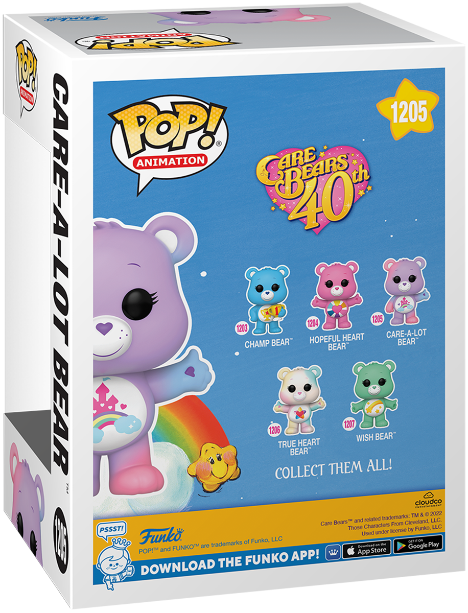 Die Glücksbärchis Glücksbärchis 40 Jahre Jubiläum - Care-a-lot Bear Pop! Animation (Chase Edition möglich) Vinyl Figur 1205 Funko Pop! multicolor