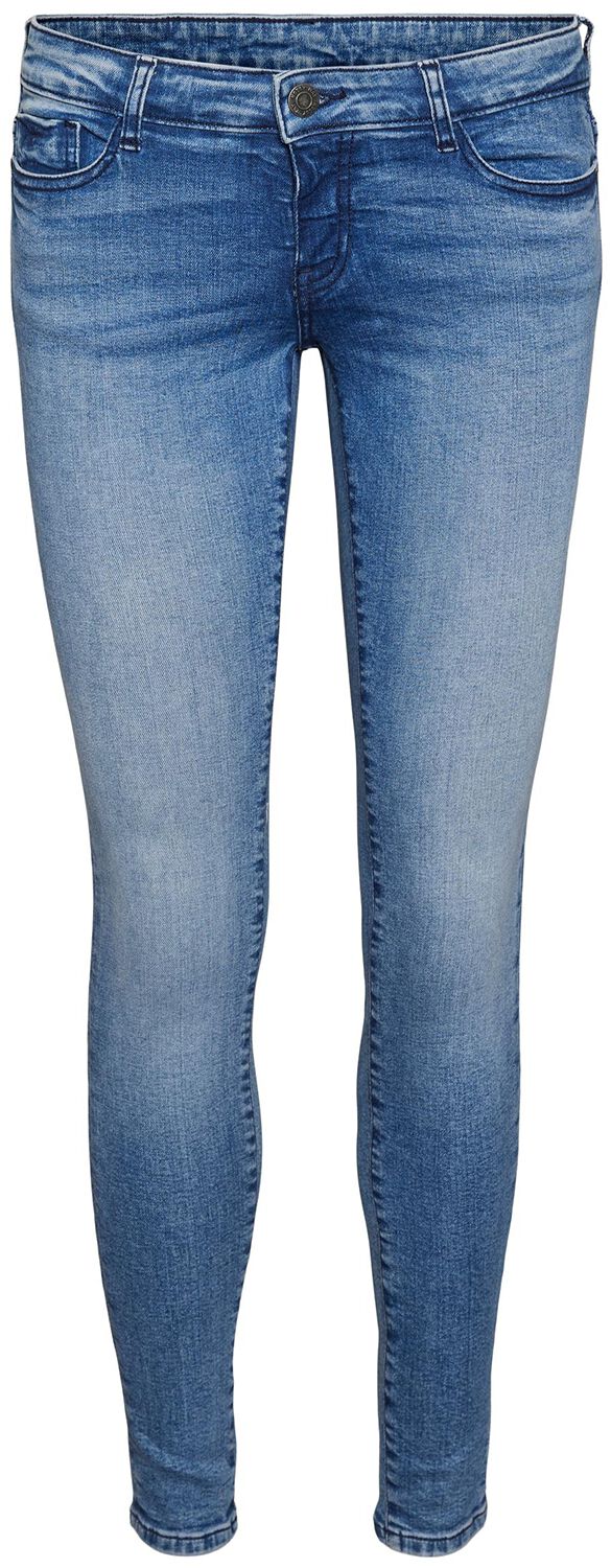 Image of Noisy May Eve Low Waist Skinny Jeans Girl-Jeans hellblau