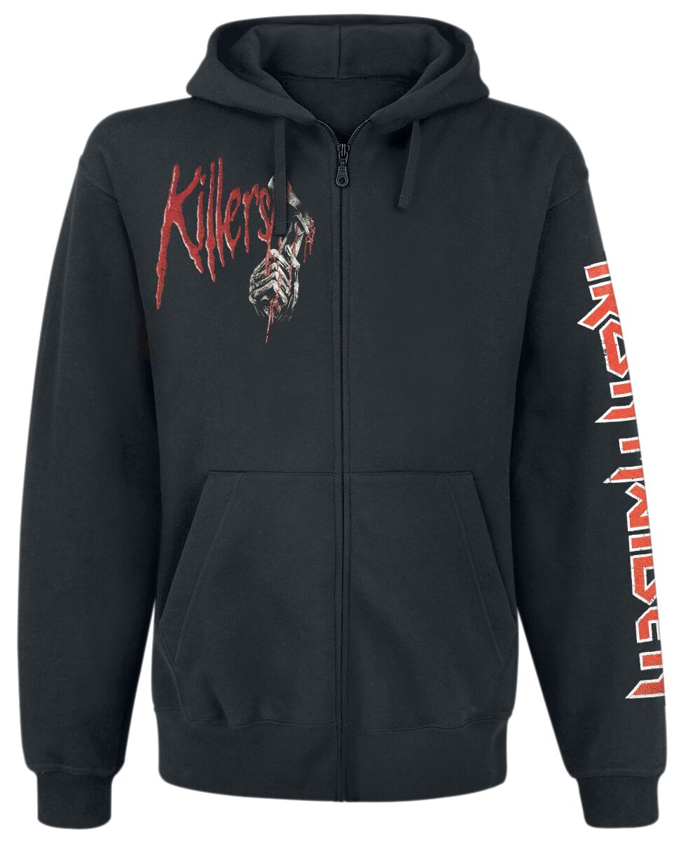 Iron Maiden Kapuzenjacke - Eddie Kills - S bis XXL - für Männer - Größe S - schwarz  - Lizenziertes Merchandise!