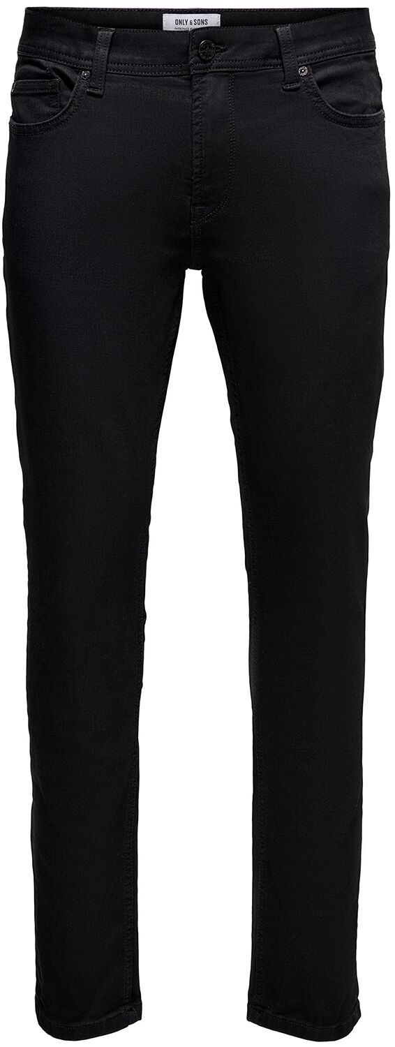 ONLY and SONS Jeans - ONSLoom Life Black Slim Fit - W31L32 bis W36L34 - für Männer - Größe W34L32 - schwarz