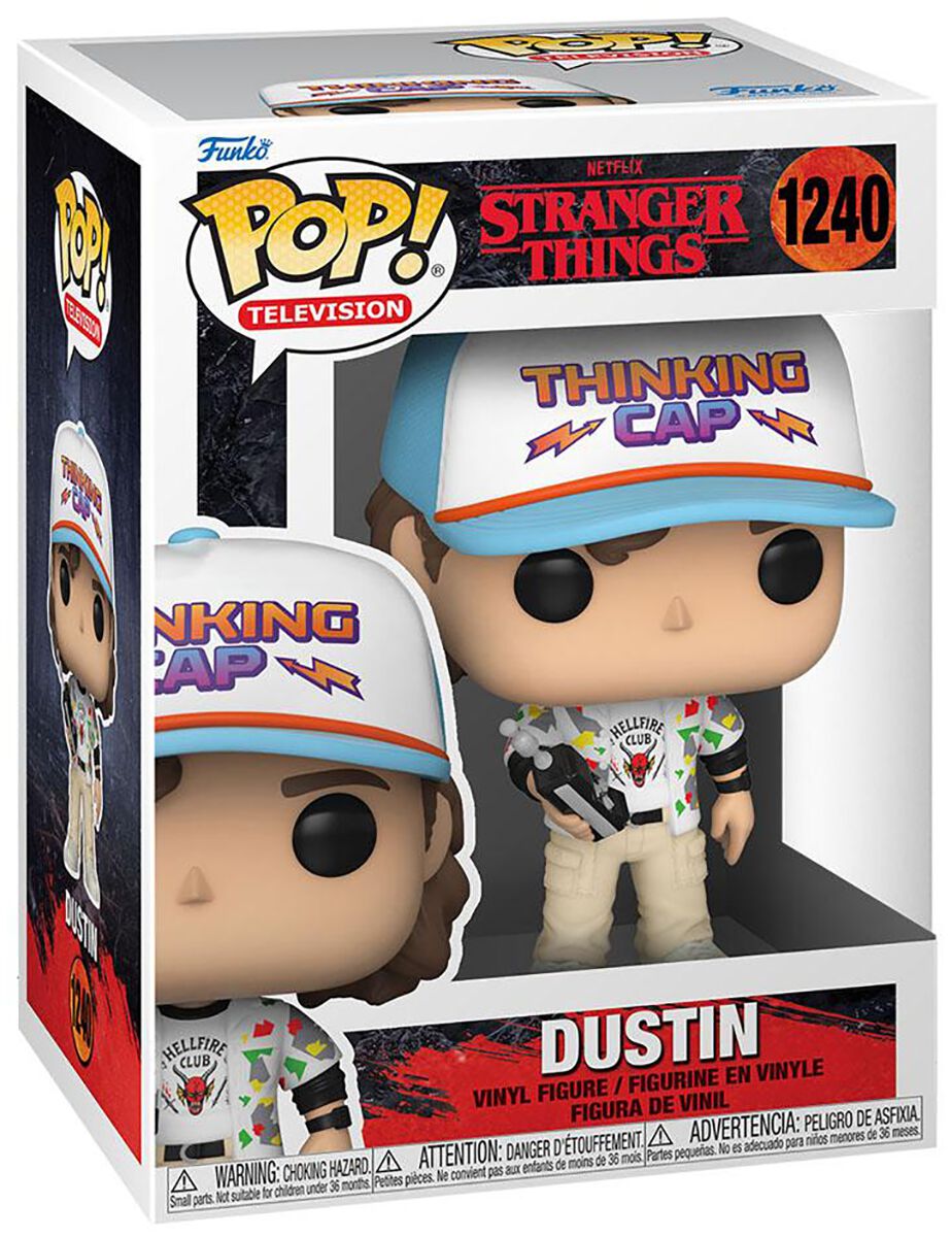 Stranger Things - Season 4 - Dustin Vinyl Figur 1240 - Funko Pop! Figur - multicolor