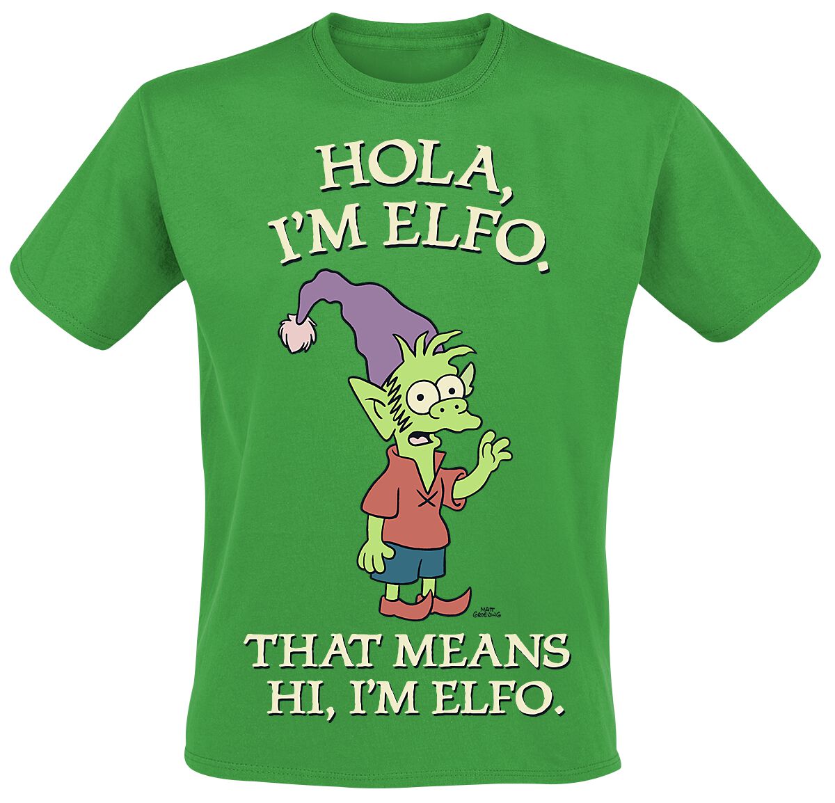 Disenchantment Hola, I'm Elfo T-Shirt green