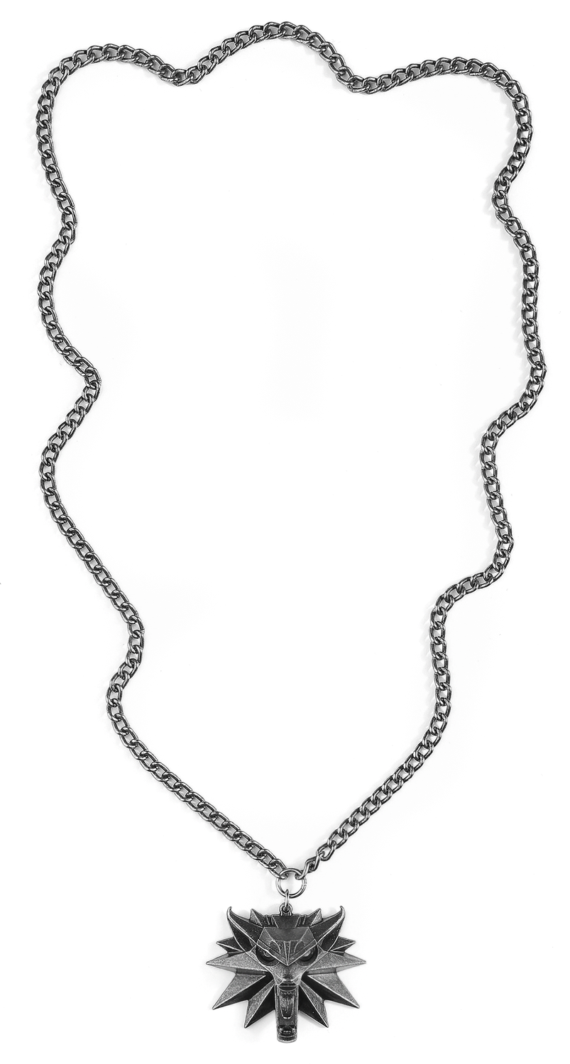 The Witcher Wild Hunt Medaillon Halskette silberfarben