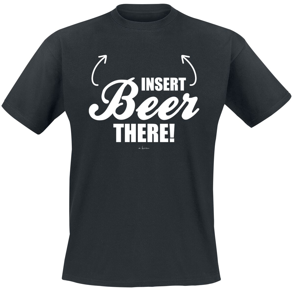 Alkohol & Party Insert Beer There T-Shirt schwarz