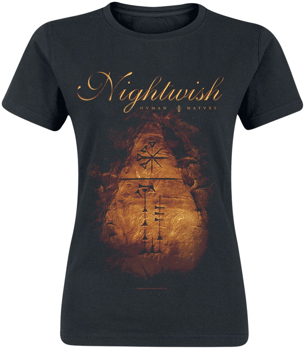 T-Shirt Manches courtes de Nightwish - Human. :||: Nature. - S à XXL - pour Femme - noir