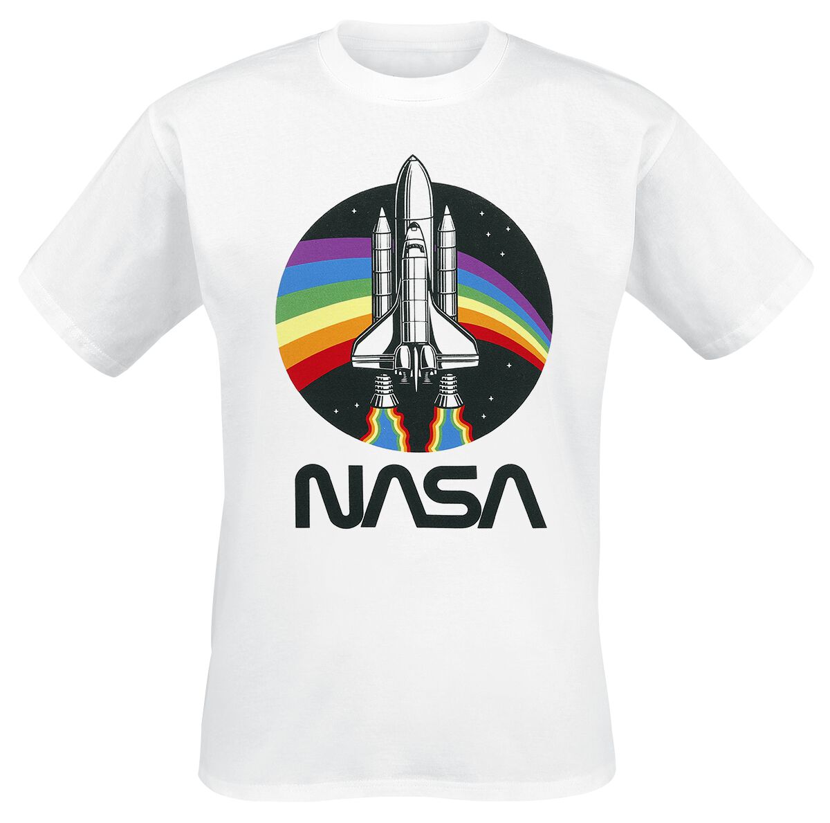 Rainbow T-Shirt weiß von NASA