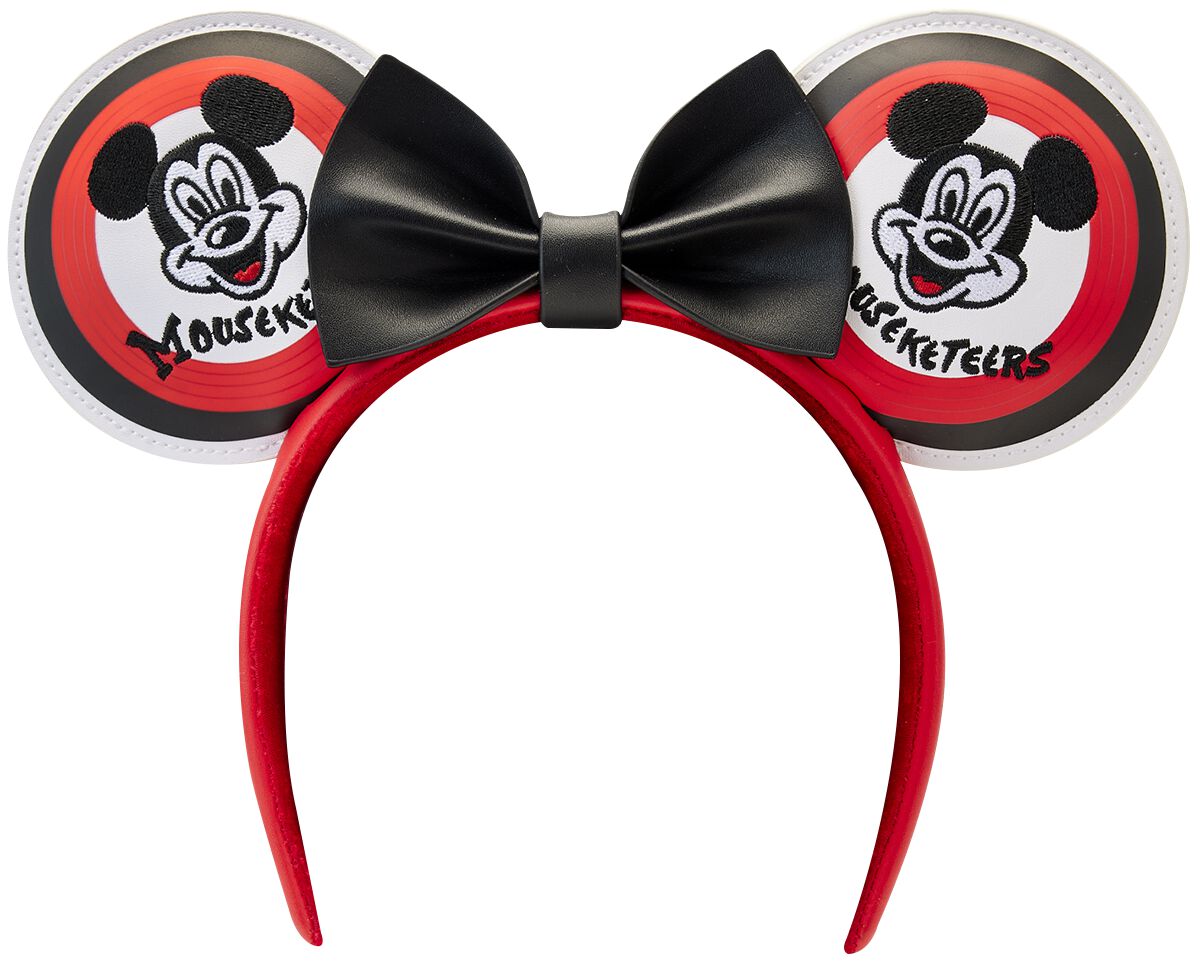 Serre-tête Disney de Mickey & Minnie Mouse - Loungefly - Mouseketeers - pour Femme - rouge/noir/blan