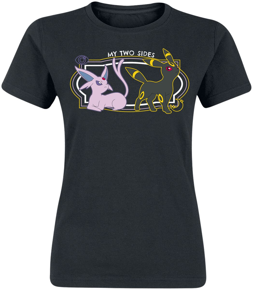 Levně Pokémon Psiana & Nachtara - My Two Sides Dámské tričko černá