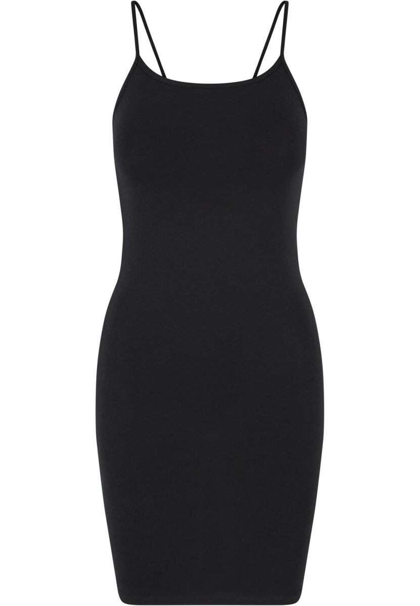 Urban Classics Kurzes Kleid - Ladies Stretch Jersey Slim Dress - M bis L - für Damen - Größe M - schwarz
