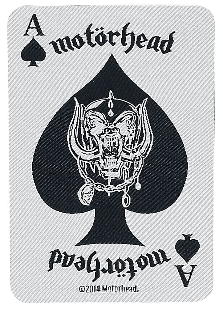 Motörhead Ace Of Spades Card  Patch  weiß/schwarz