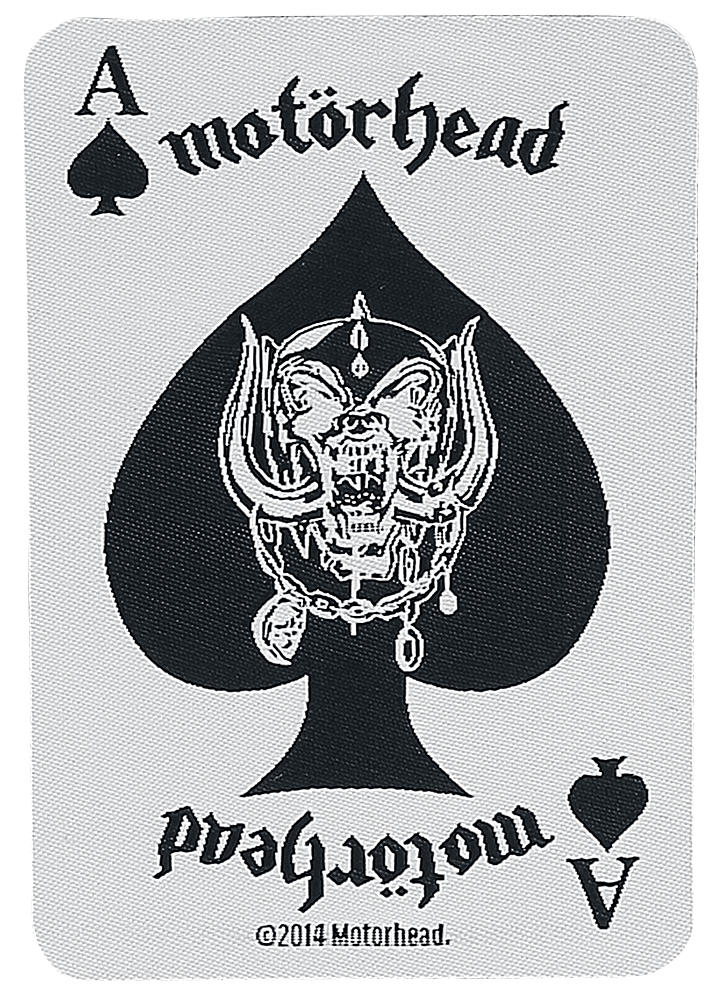 Motörhead - Ace Of Spades Card - Patch - weiß| schwarz