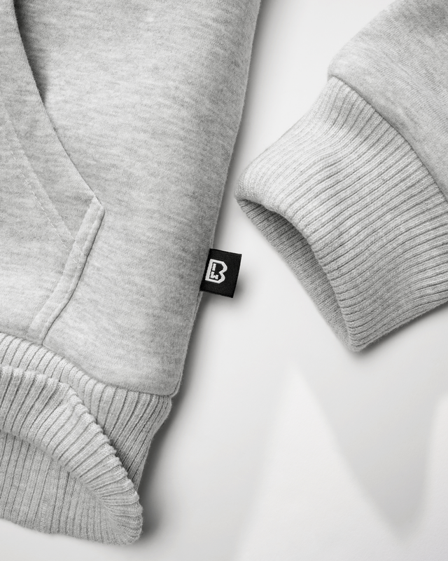 Thumbnail - Brandit Sweatjacket Teddylining Kapuzenpullover grau meliert in 3XL