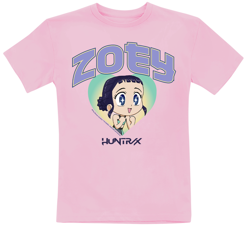 KPop Demon Hunters Anime T-Shirt - Huntrix Zoey - for Children - pink