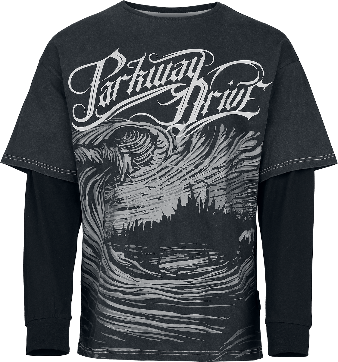 Parkway Drive  Long-sleeve Shirt - EMP Signature Collection - for Men - dark grey-black