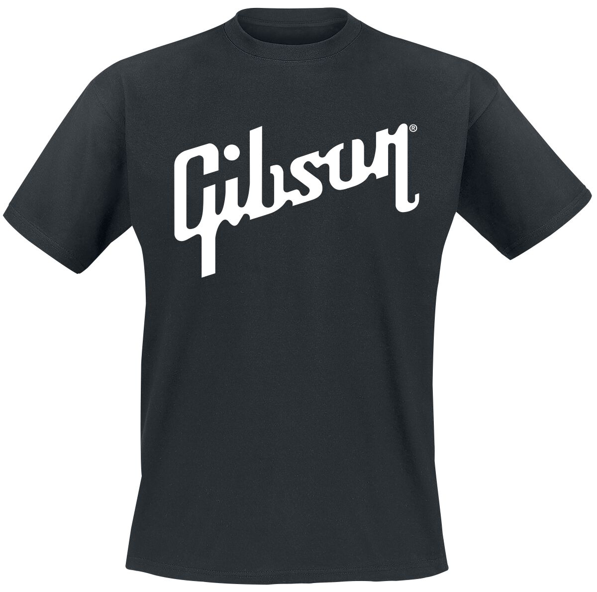 T-Shirt Manches courtes de Gibson - Logo Blanc - M à XL - pour Homme - noir