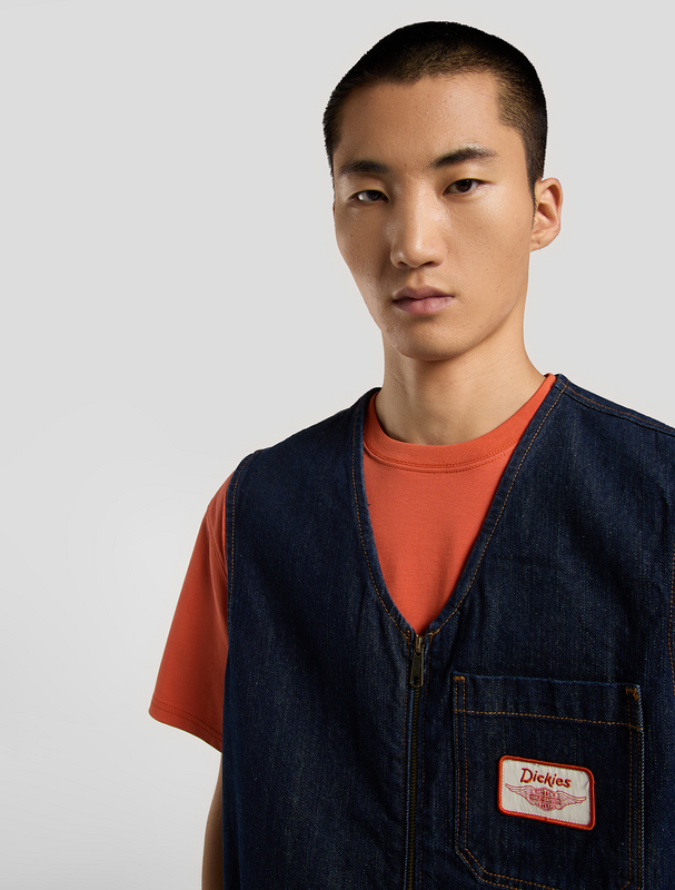 Thumbnail - Dickies DICKIES X HARLEY DAVIDSON DENIM VEST Weste blau in M