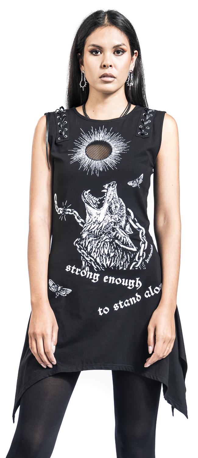 Jawbreaker Devouring The Sun Dress Kurzes Kleid schwarz weiß