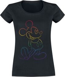 Rainbow Micky, Mickey Mouse, T-Shirt