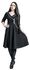 Marica 1950s Black Herringbone Wide Collar Dress
