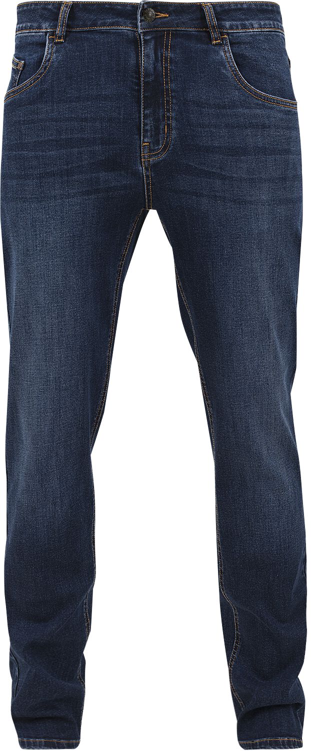 Image of Jeans Rockabilly di Urban Classics - Stretch Denim Pants - W32L32 - Uomo - blu scuro