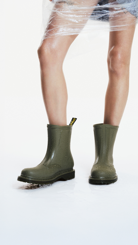 Thumbnail - Dr. Martens 1460 Rain -DMs Olive PVC Gummistiefel oliv in EU45