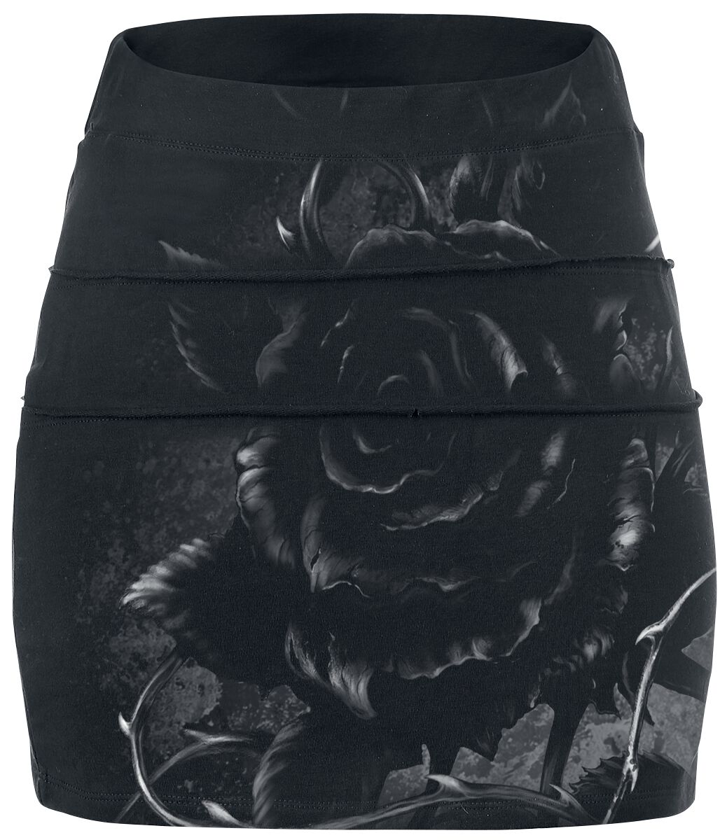 Jupe courte Gothic de Alchemy England - Roses Nest - S à XL - pour Femme - noir