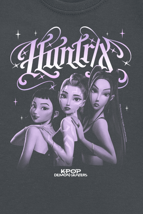 0199756479519 - Huntrix - Gothic Gradient T-Shirt charcoal in 128 0199756479519 - Huntrix - Gothic Gradient T-Shirt charcoal in 128