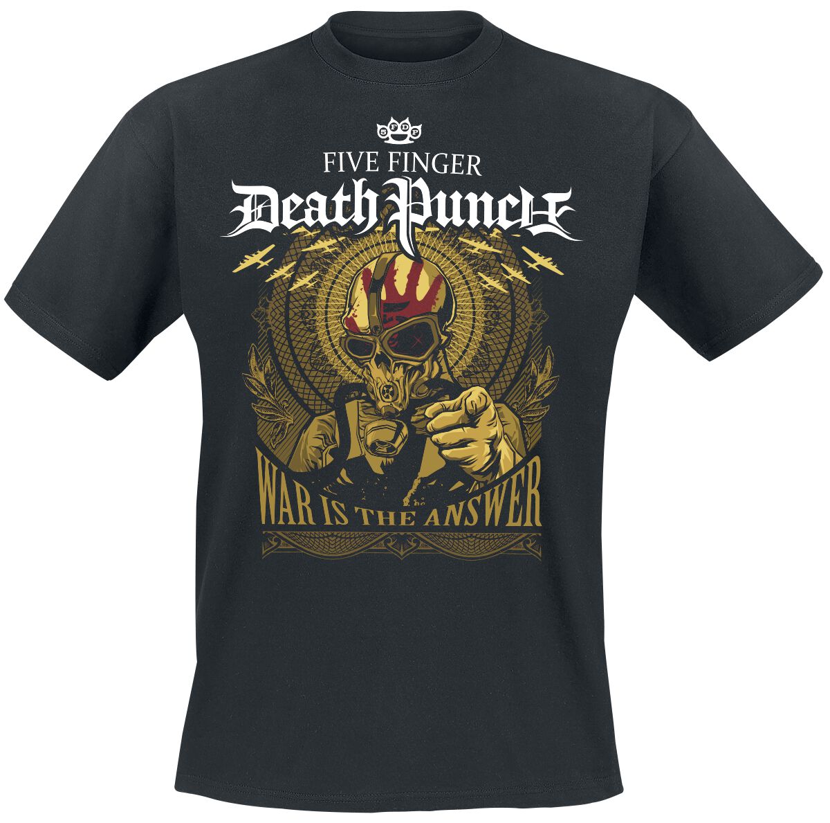 Five Finger Death Punch War Is The Answer T-Shirt black