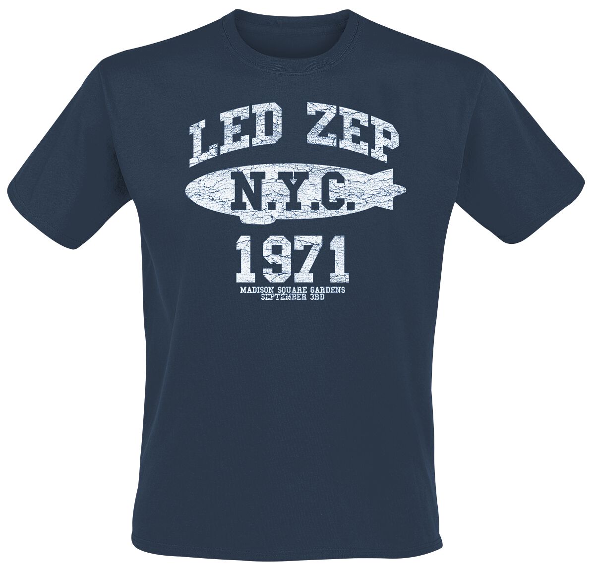 Levně Led Zeppelin NYC 1971 Tričko modrá