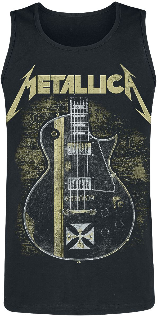 Levně Metallica Hetfield Iron Cross Guitar Tank top černá