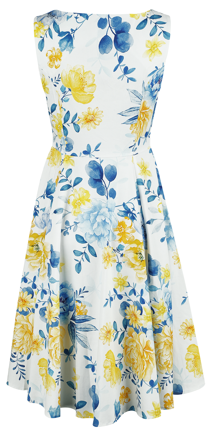 H&R London - Rockabilly Kleid knielang - Hope Floral Swing Dress - XS bis 4XL - für Damen - Größe 3XL - multicolor