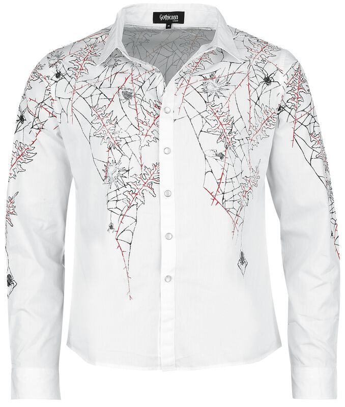 Shirt with Spiderweb Print