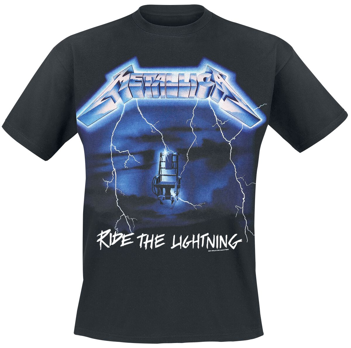 Metallica T-Shirt - Ride The Lightning - S bis 5XL - für Männer - Größe 4XL - schwarz  - Lizenziertes Merchandise!