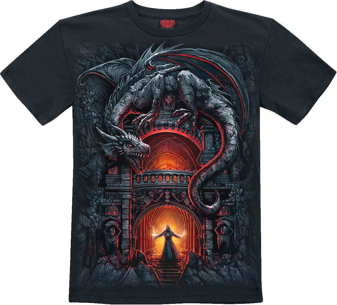 T-shirt de Spiral - Dragons Lair - 116/122 à 176 - pour garçons - noir