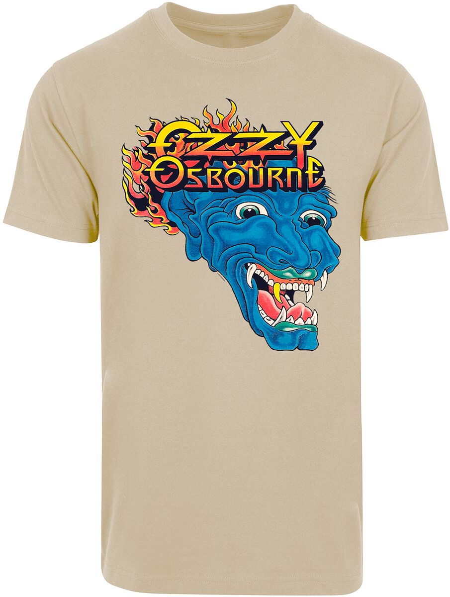 Ozzy Osbourne Tattoo Face T-Shirt sand
