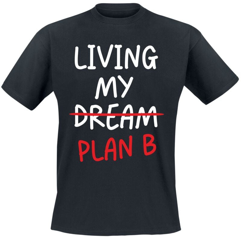 T-Shirt Manches courtes Fun de Slogans - Plan B - M à 3XL - pour Homme - noir