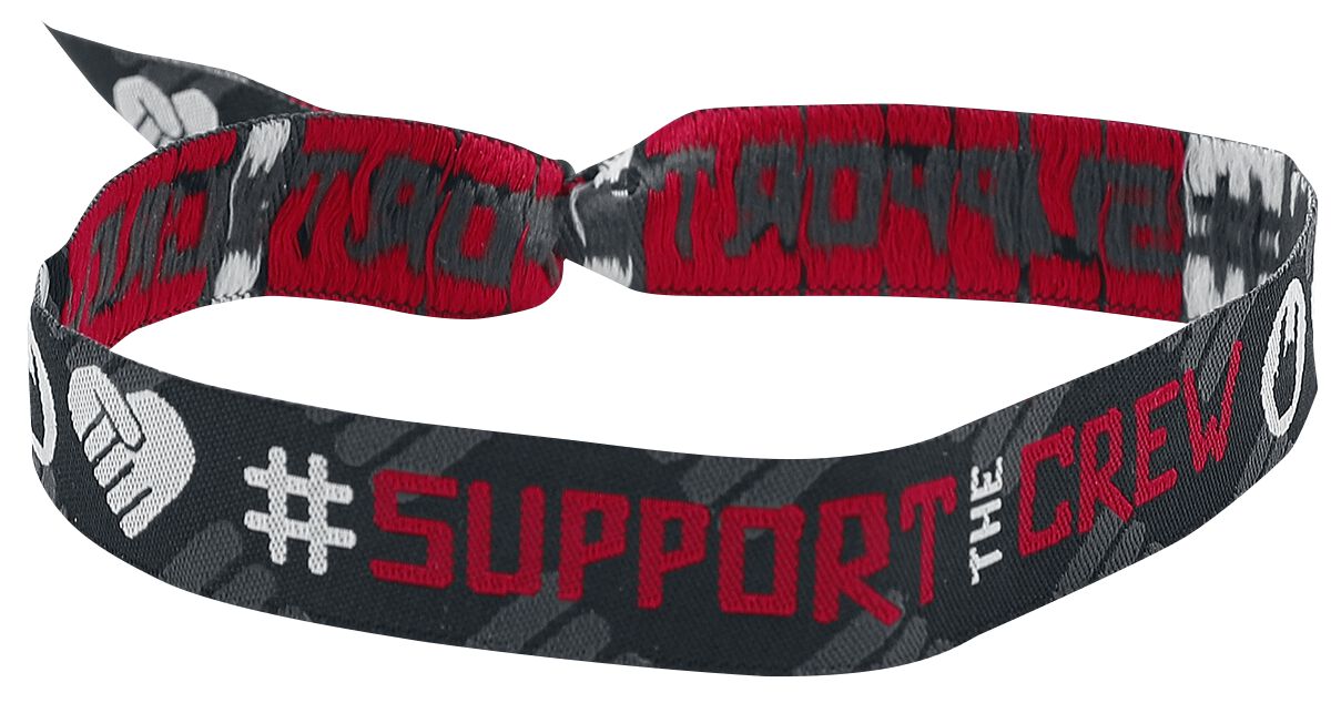 EMP Special Collection Support The Crew Festivalband Armband schwarz rot weiß  - Onlineshop EMP