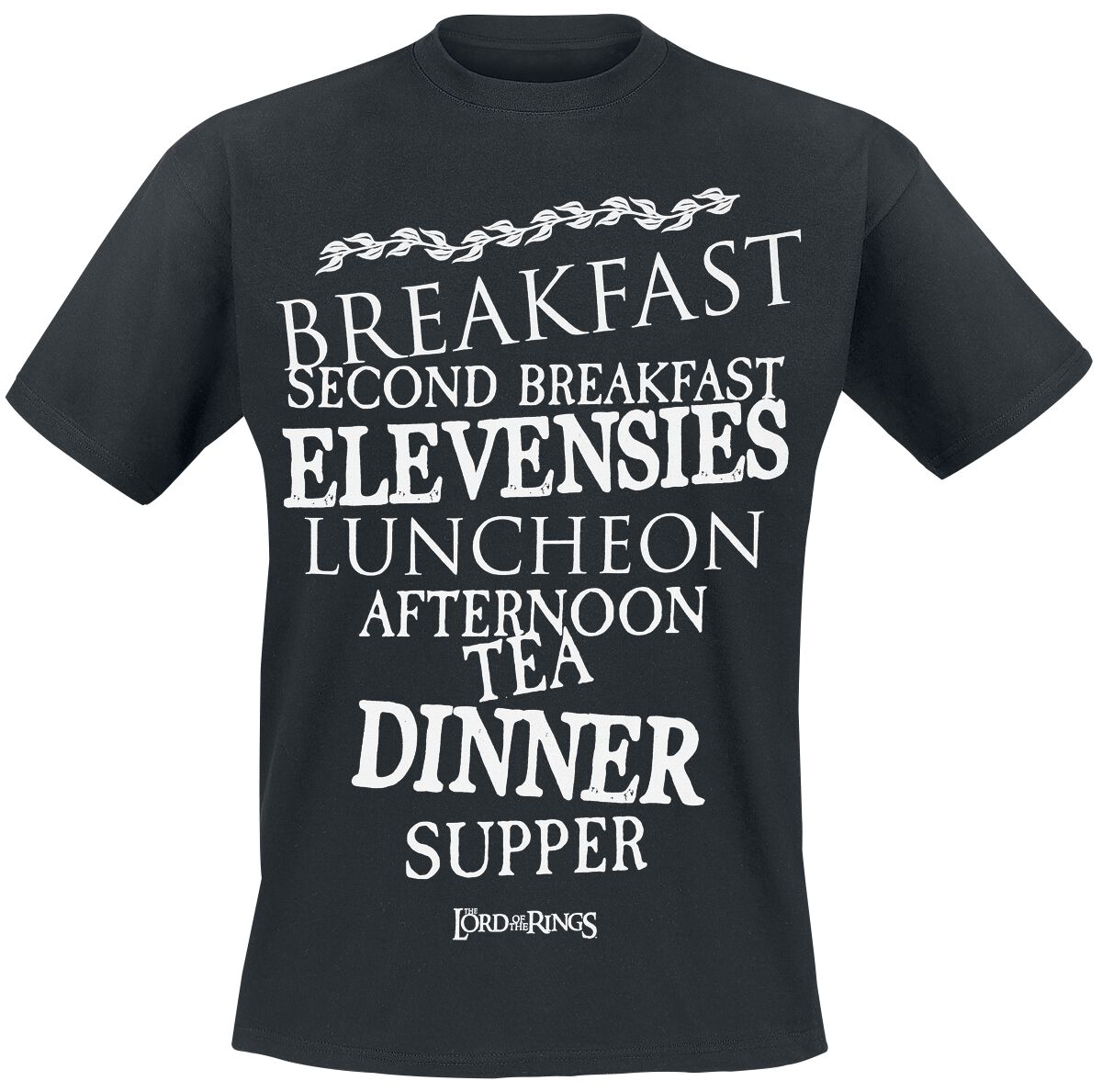 Image of T-Shirt di Il Signore Degli Anelli - Hobbit Meals - S a 4XL - Uomo - nero