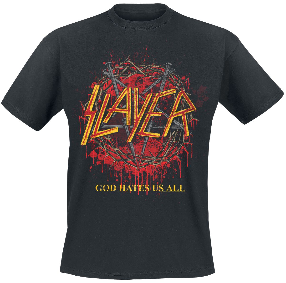 Slayer God Hates Us Pentagram T-Shirt black