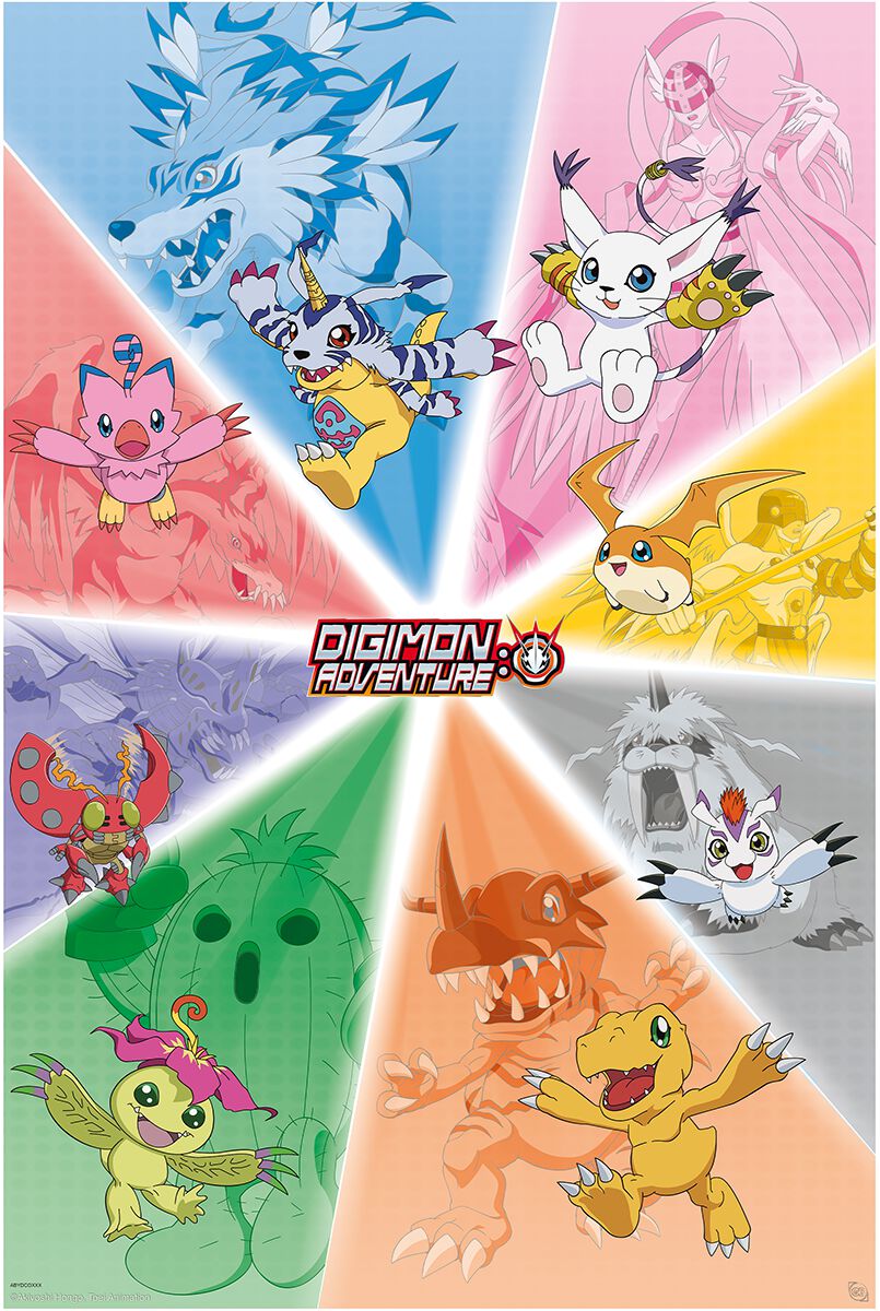 Digimon Group Poster multicolor von Digimon