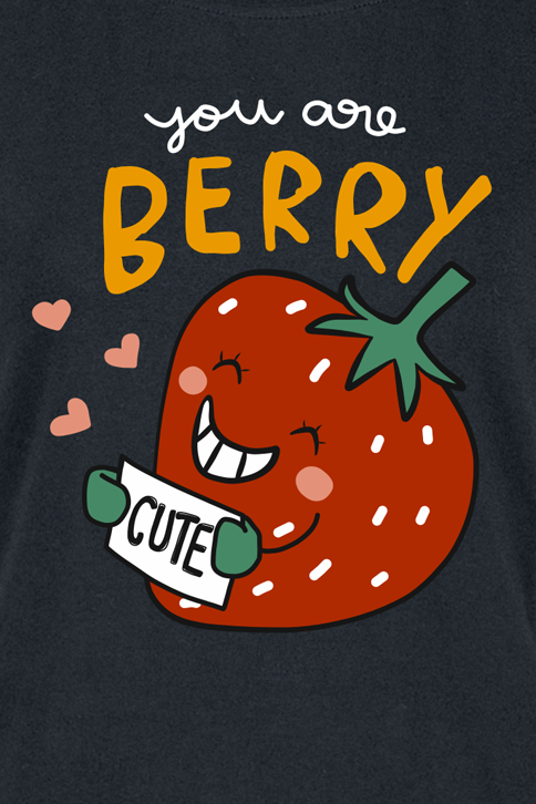 Food T-Shirt - You Are Berry Cute - S bis XXL - für Damen - Größe XXL - schwarz